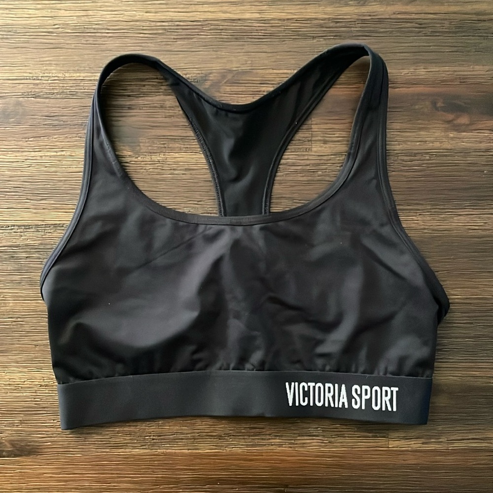 Victoria’s Secret Sport The Player Black Racerback Sports Bra Small